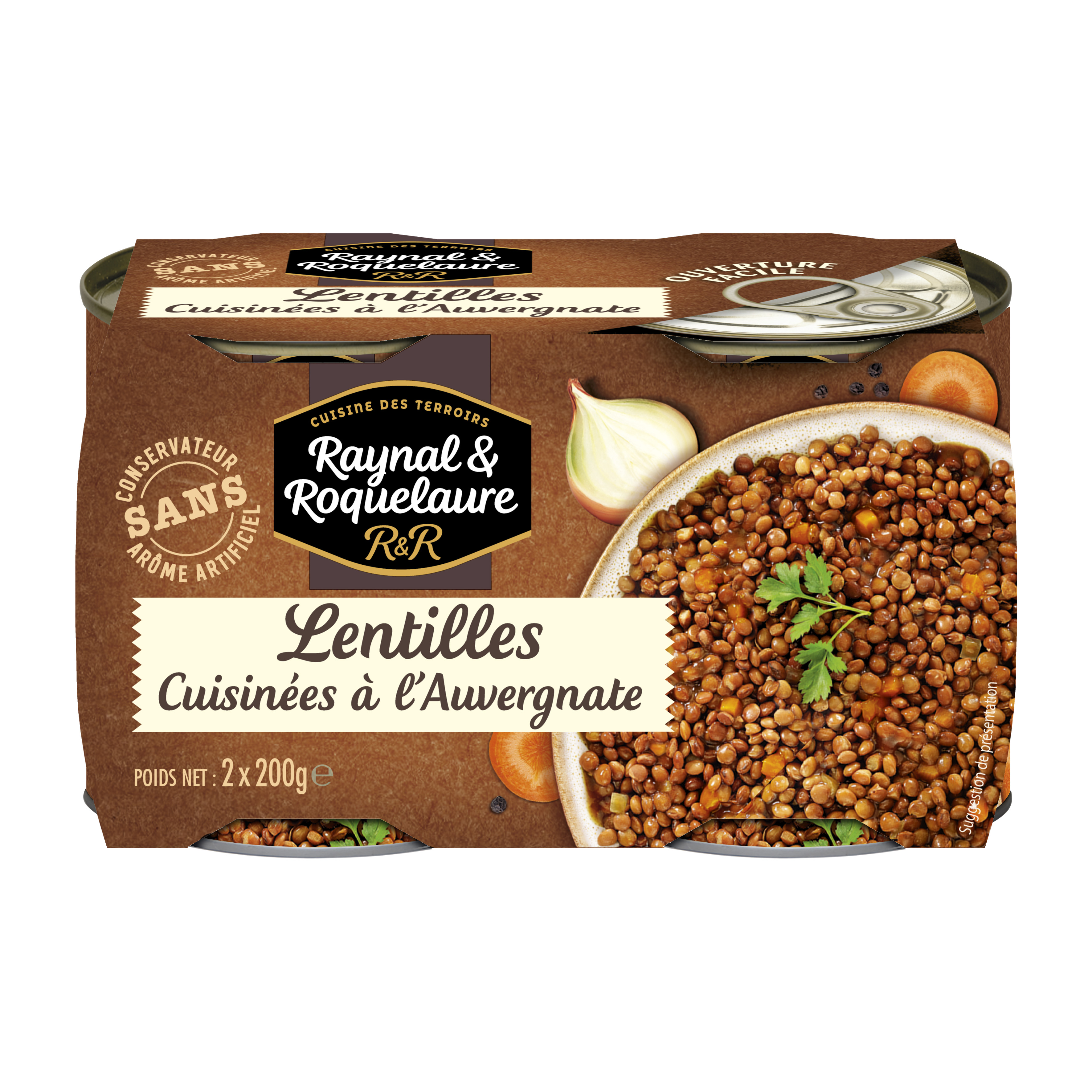 Lentilles cuisinées Raynal et Roquelaure
